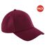 Lot de 2  casquettes adulte bordeaux Beechfield