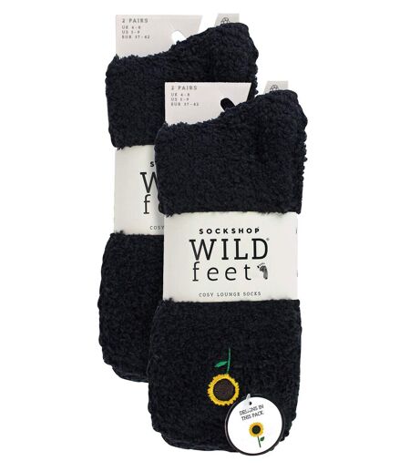 Wildfeet - 4 Pairs LadiesSoft Fleece Bed Socks