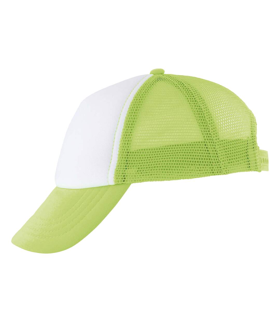 Casquette de baseball bubble enfant blanc / vert néon SOLS-3