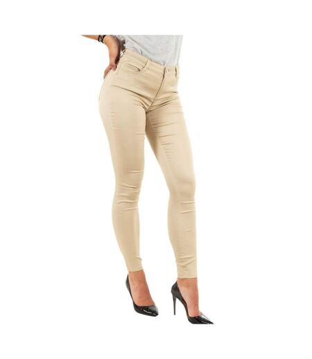 Pantalon Slim Beige enduit Femme Morgan Palona - 34