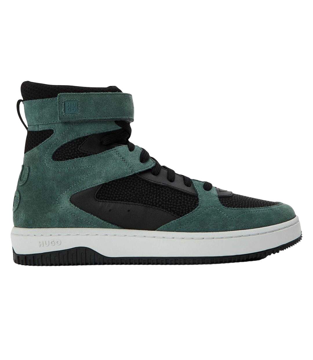 Mens Kilian Hito Ltmx Suede Trainers Black Teal Hugo-1