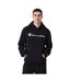 Sweat À Capuche Motif/style Logo Brodé Homme Noir Champion-1