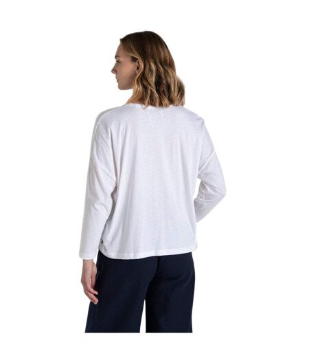 T-shirt Uni Manches Longues Emere Femme Blanc Craghoppers