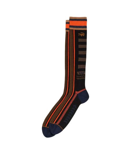 Unisex adult french made socks black/orange Lacoste