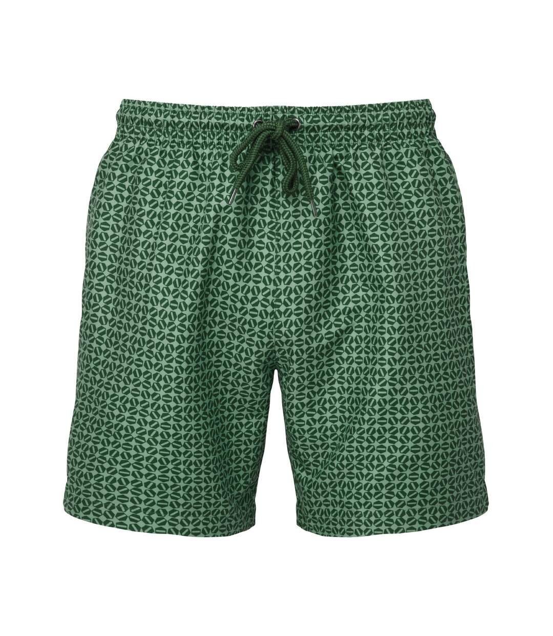 Mens all-over print swim shorts green Wombat-1