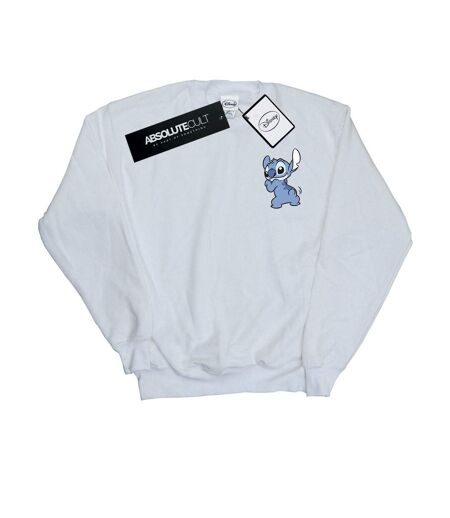 Disney - Sweat LILO AND STITCH STITCH BACKSIDE BREAST PRINT - Femme (Blanc) - UTBI13188