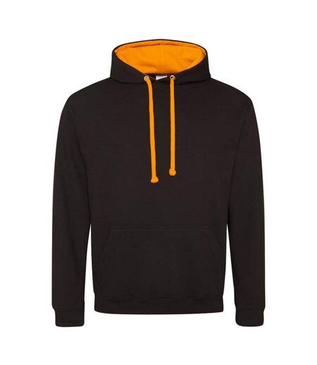 Sweat À Capuche Varsity Adulte Noir Vif Orange Vif Awdis
