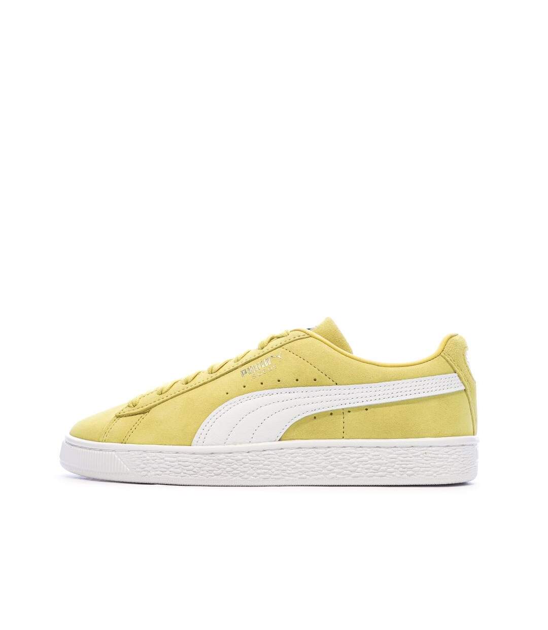 Baskets jaunes homme puma suede classic-1