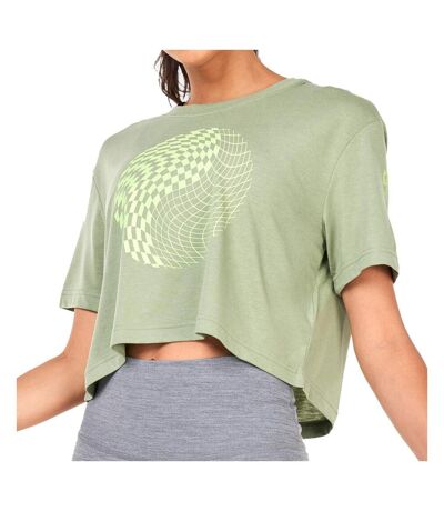 T-shirt vert femme nike crop86 - l
