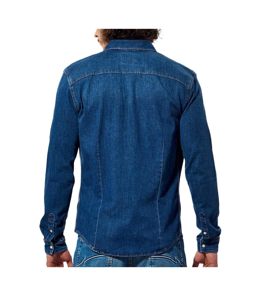 Chemise bleu moyen homme kaporal diego-2