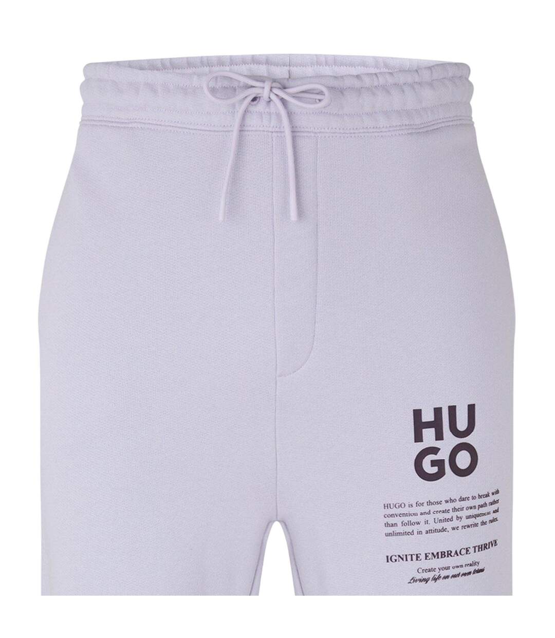 Mens Dapurlonga Logo Relaxed Fit Joggers Light Purple Hugo-3