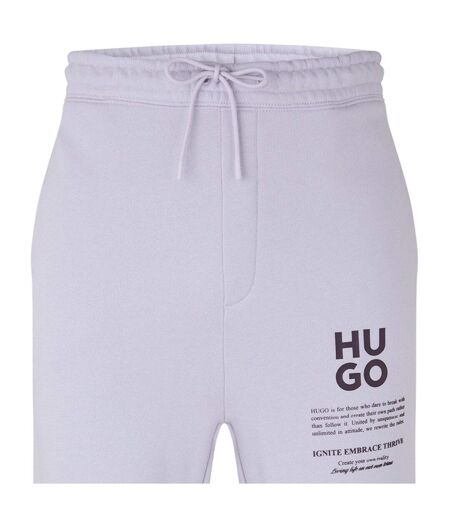 Mens Dapurlonga Logo Relaxed Fit Joggers Light Purple Hugo