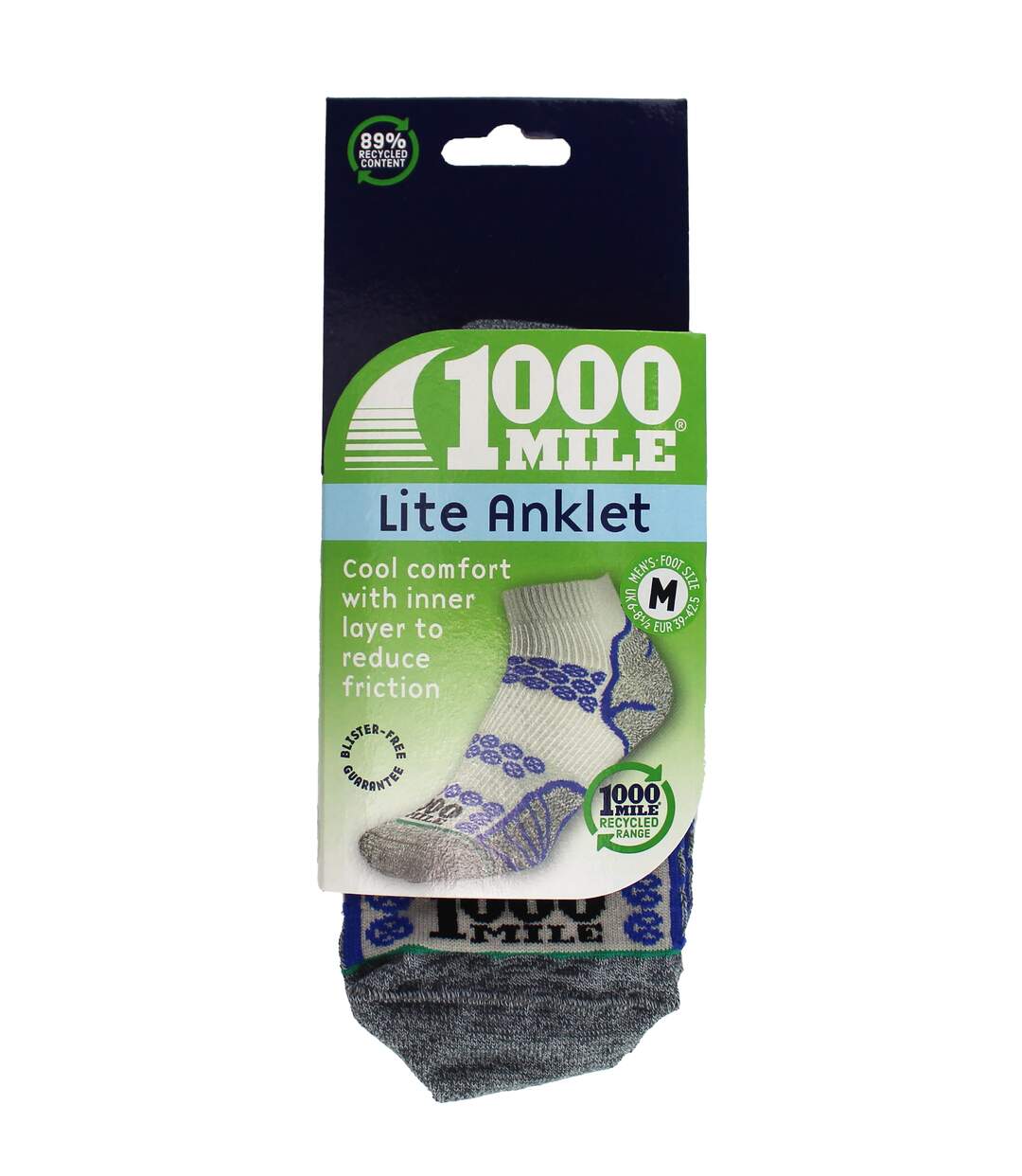 1000 Mile - Mens Lite Anklet Double Layer Socks