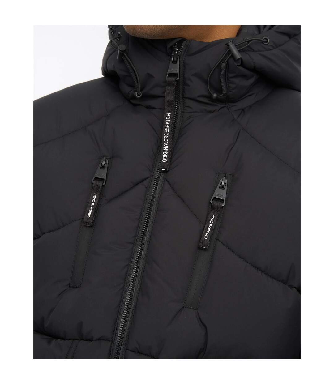 Doudoune À Capuche Walkham Homme Noir Crosshatch-4
