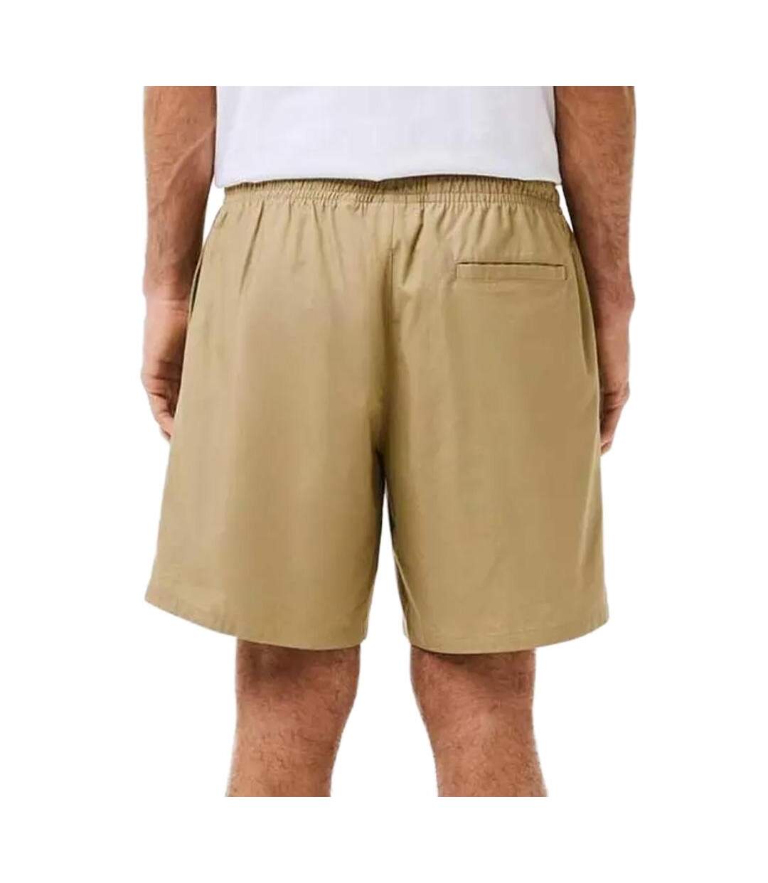 Short beige homme lacoste poplin-2