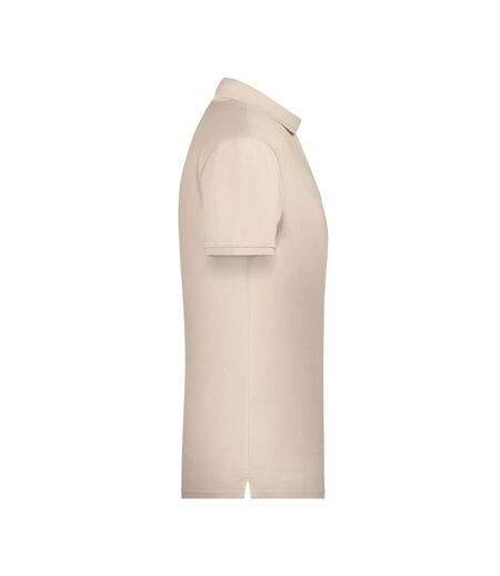 Polo Basic Homme Beige Gris James And Nicholson
