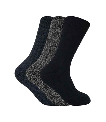 3 Paires Chaussettes en Laine Homme Anti Ampoule