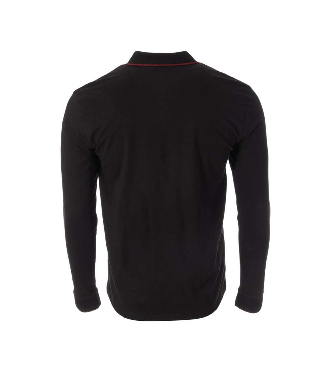 Polo manches longues noir/gris homme rms26 91234-2