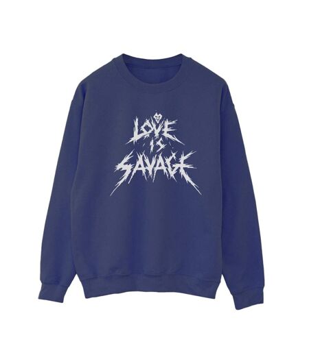 Disney Sweat-shirt Womens/Ladies Villains Love Is Savage (Bleu marine) - UTBI42356
