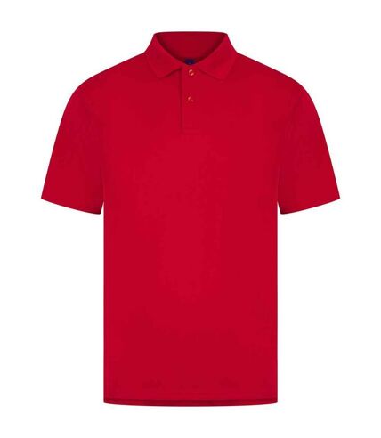 Mens pique polo shirt classic red Henbury