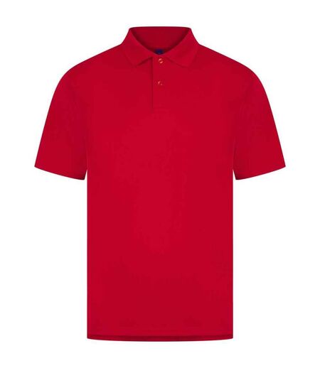 Mens pique polo shirt classic red Henbury