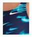 Womens/ladies Blur One Piece Swimsuit Green Nike-4