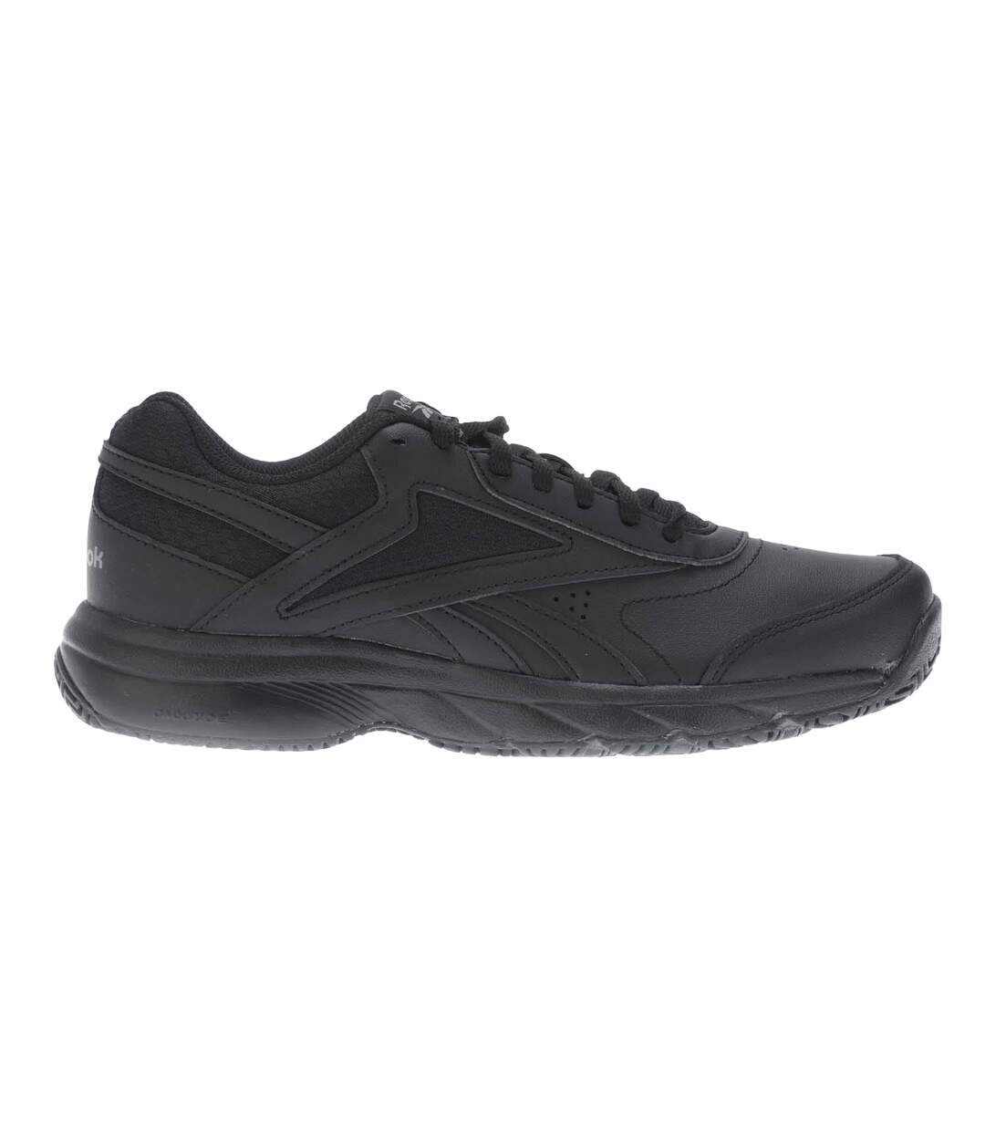 Womens/ladies work n cushion 4.0 leather walking trainers black Reebok-2