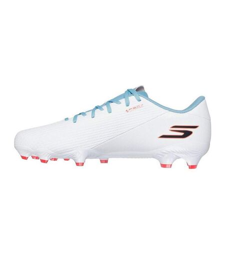 Mens Skx_2 Academy Firm Ground Football Boots White Blue Skechers