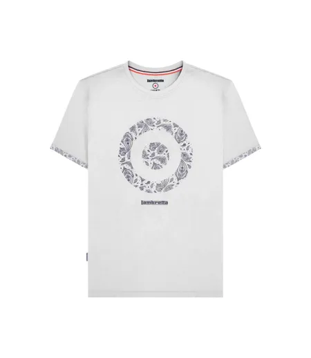 T-shirt Motif/style Cible À Motif Cachemire Homme Blanc Lambretta