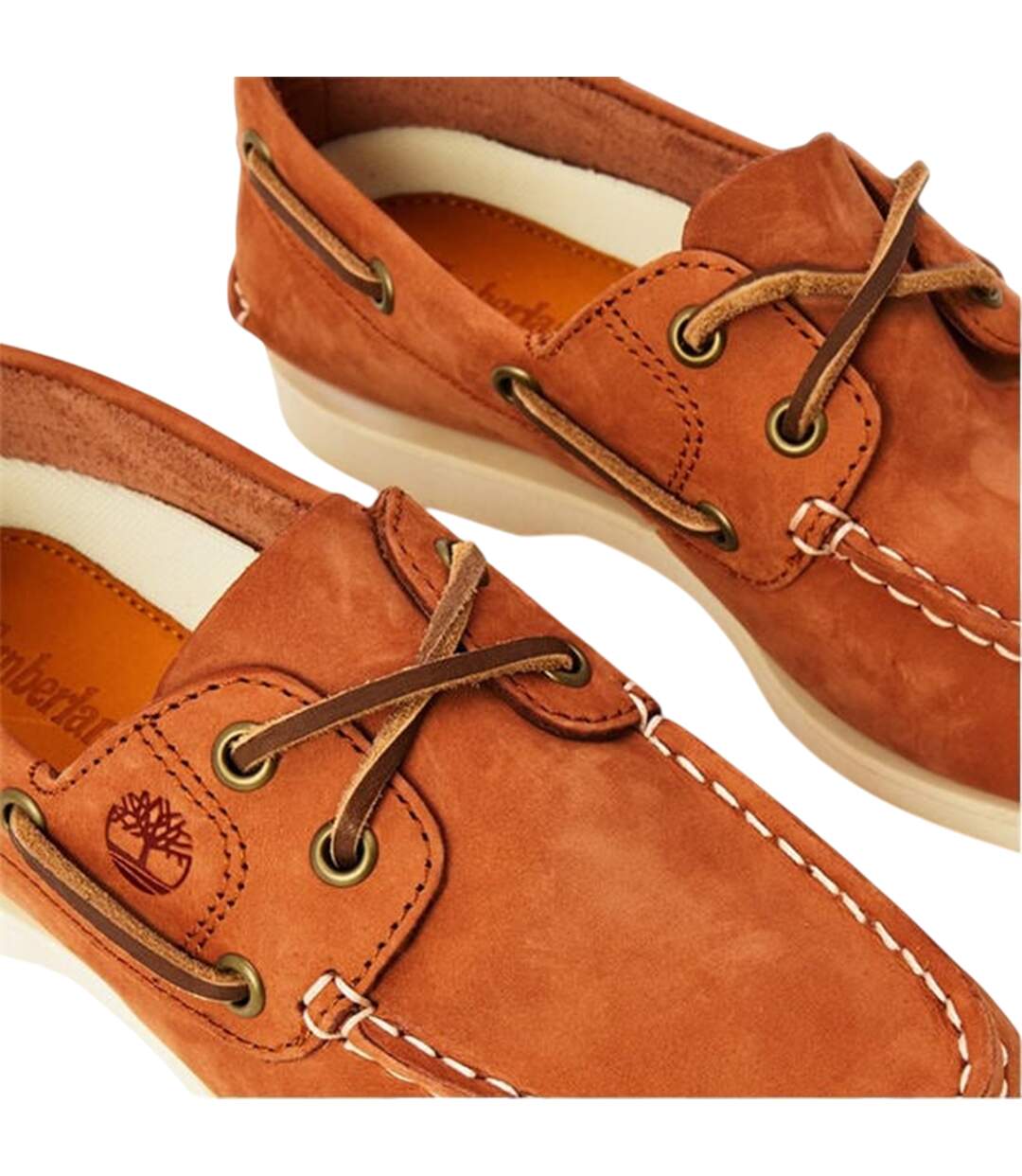 Mens Classic Nubuck Moc Toe Flat Boat Shoes Rust Timberland-4