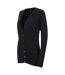 Henbury Ladies/Womens V-Neck Button Fine Knit Cardigan (Navy) - UTRW662