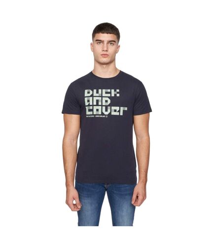 T-shirt balding homme bleu marine Duck and Cover