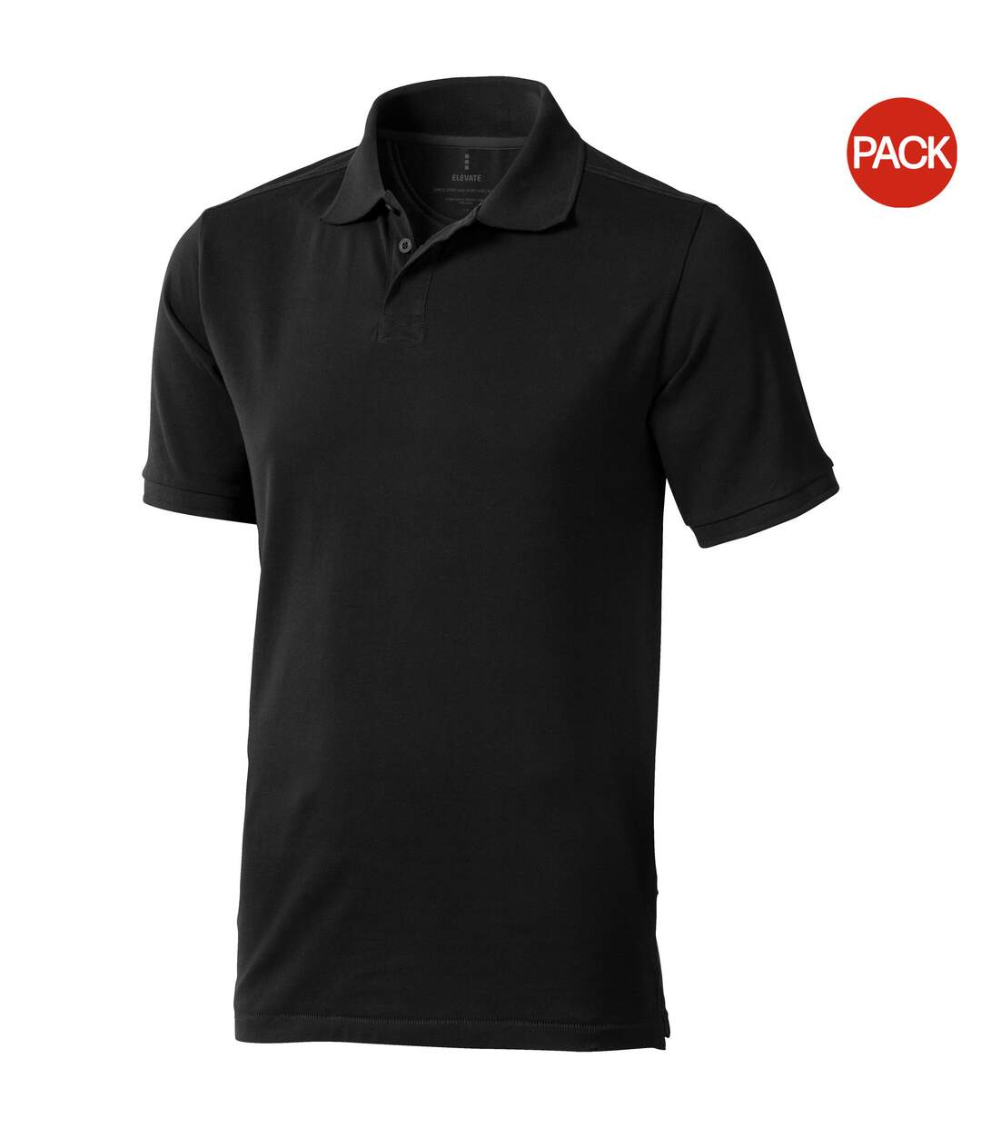 Lot de 2  polos manches courtes calgary homme noir Elevate-1