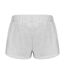 Womens/ladies Fleece Shorts Ice Grey Marl Slazenger-2