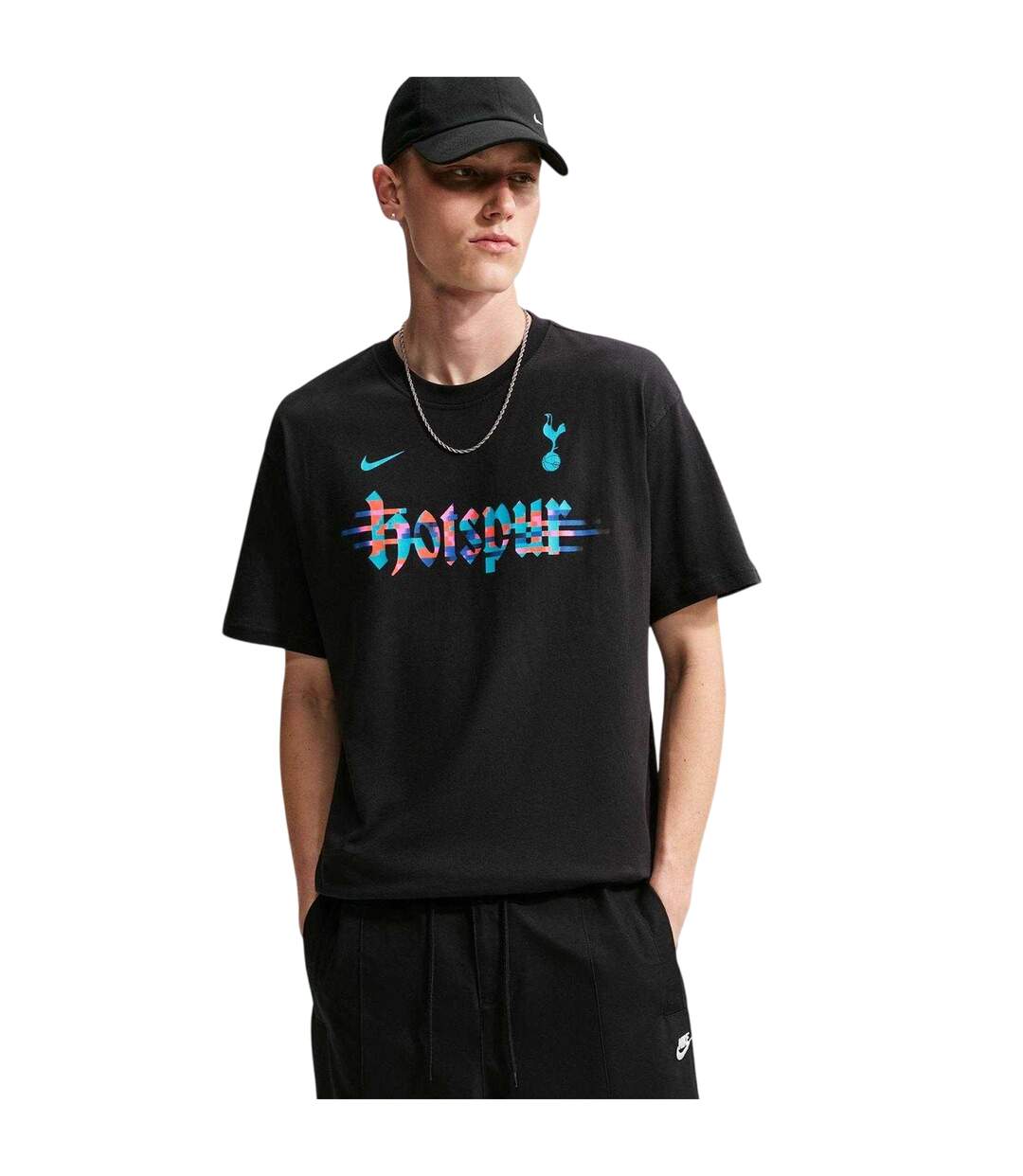 T-shirt Motif/style Tottenham Hotspur Fc Wordmark Homme Noir Blanc Nike-2