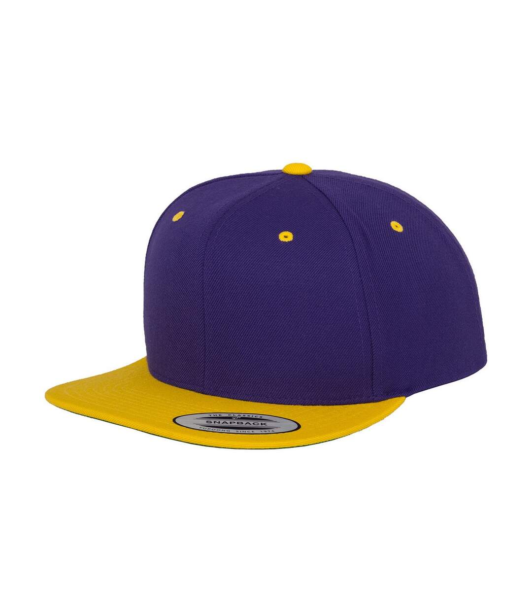 Casquette ajustable classique homme violet / doré Yupoong