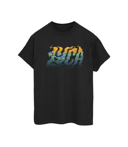 Disney Femme/Ladies Luca Swim Cotton Boyfriend T-Shirt (Noir) - UTBI30861
