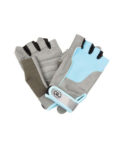 Womens/ladies cross training gloves blue/grey Fitness Mad