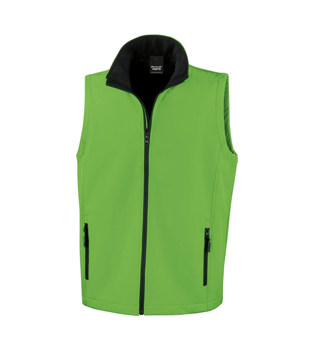 Result Mens Core Printable Softshell Bodywarmer (Vivid Green / Black) - UTRW3699