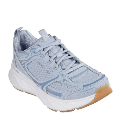 Womens/ladies Edgeride Silver Eclipse Trainers Blue Skechers