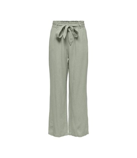 Pantalon vert femme jdy linen