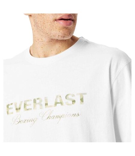 T-shirt Motif/style Logo Camouflage Homme Blanc Everlast