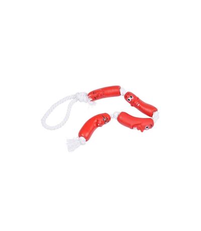 Jouet pour Chien Chaîne de Saucisses 7cm Rouge