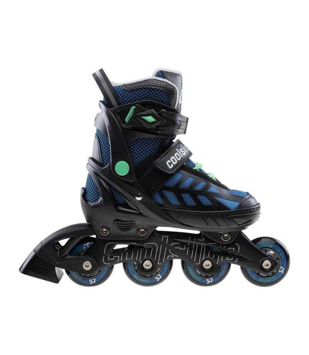 Childrens/kids Wonton Inline Roller Skates 6.5 Uk-9 Uk Black Blue Coolslide-1