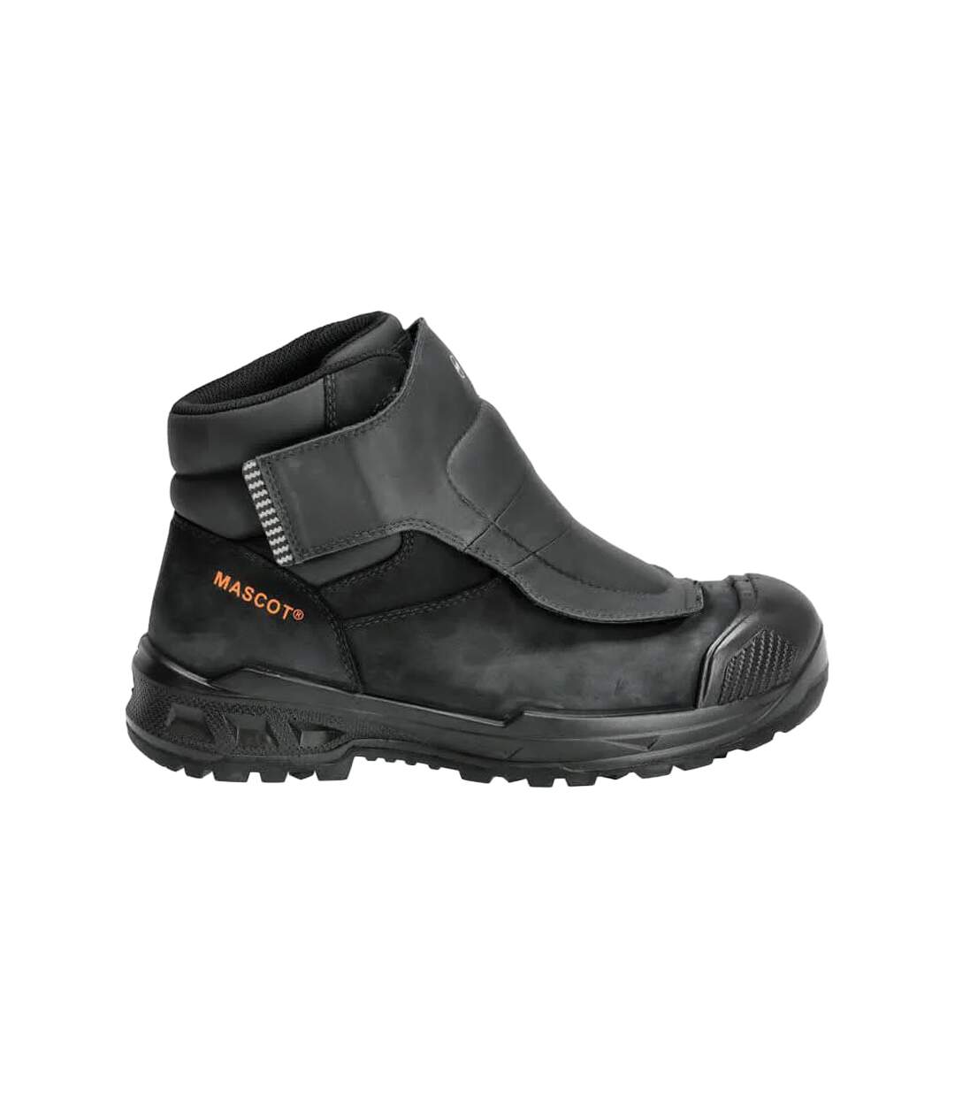 Mens Footwear Industry Nubuck Safety Boots Black Mascot-1