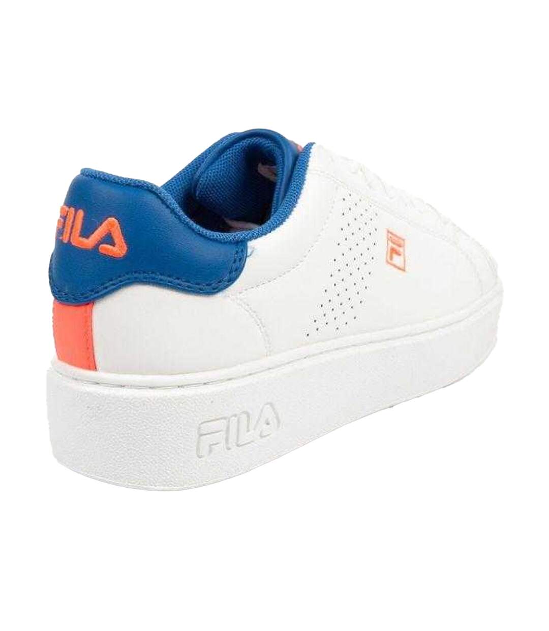 Childrens/kids Crosscourt Trainers White Blue Fila-2