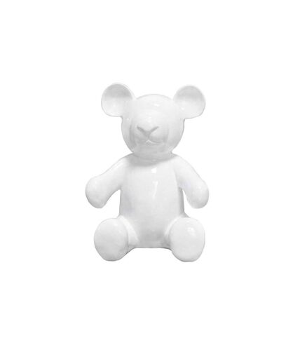 Sculpture Déco Ourson Ted 29cm Blanc