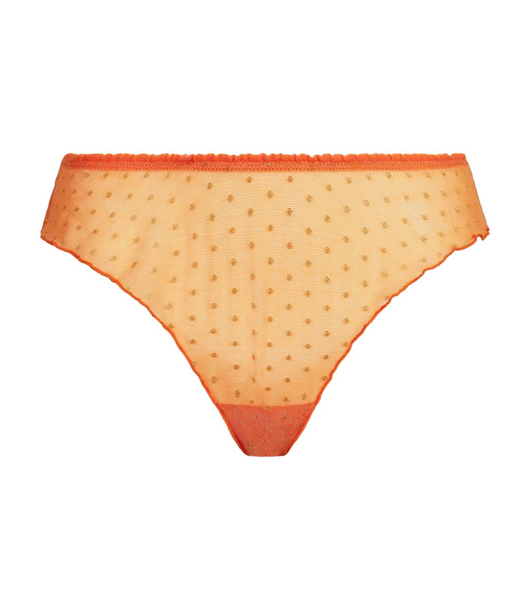 Tanga à pois cousus en lurex Shiny Mesh