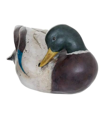 Statuette Déco Canard en Résine Vitto 28cm Gris