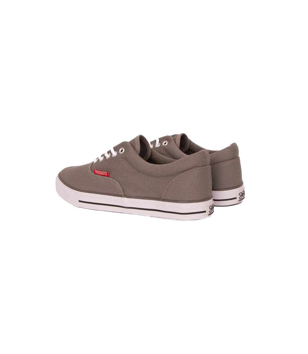 Mens Skywalk Canvas Trainers Grey Crosshatch-2